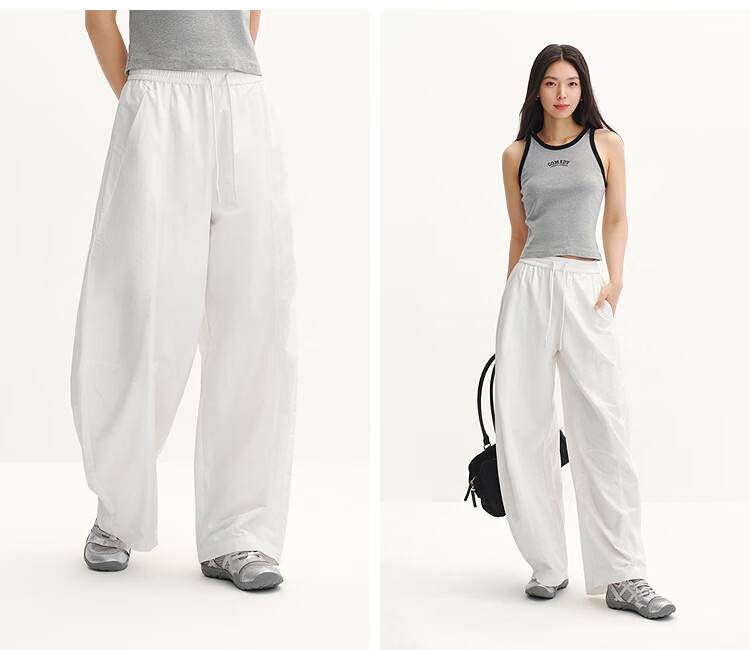 Semir Women's Casual Summer Sun-Protective Moisture-Wicking Textured Panel Loose Wide-Leg Pants 2026 Long Trousers 109326127012 8