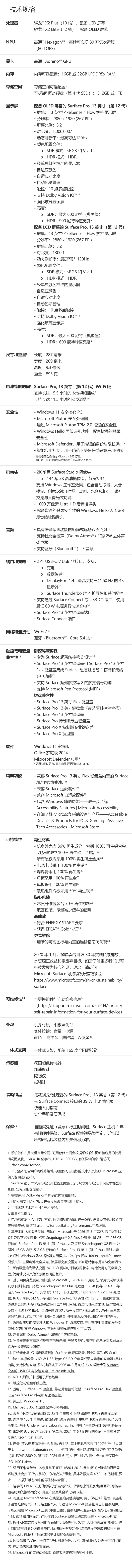 Microsoft Surface Pro 13-inch (12th Gen) 2-in-1 Laptop Snapdragon X2 Elite 16GB 512GB Classic Black with National Subsidy 16