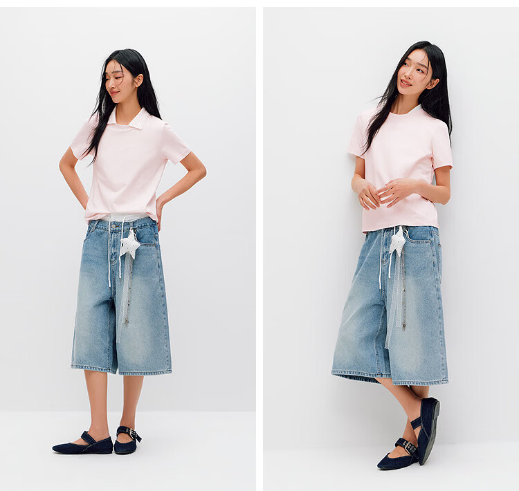 Semir Mall Style | Women's Summer Short Sleeve T-Shirt Solid Color Crew Neck Regular Shoulder Top 2026 Versatile Shirt 101926100001 48