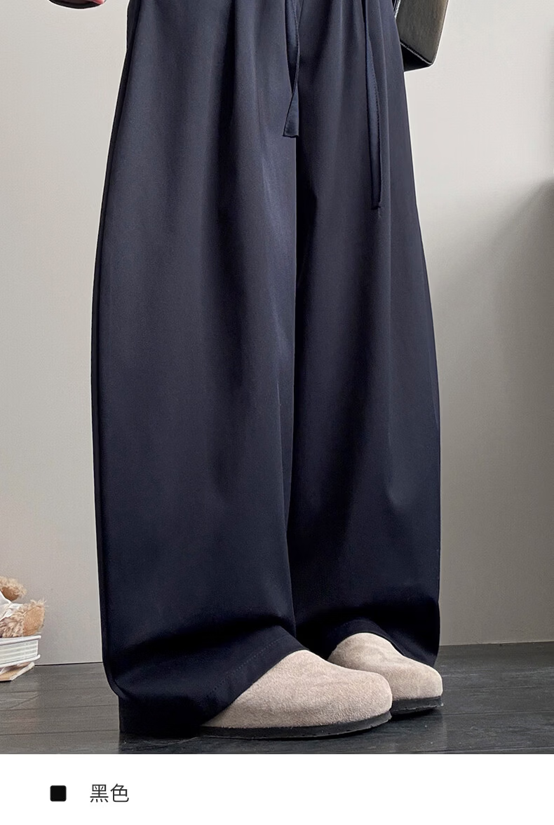 Langsha Women's Summer Thin High-Waist Wide-Leg Breathable Casual Pants Fashion Loose Slimming Trousers 20