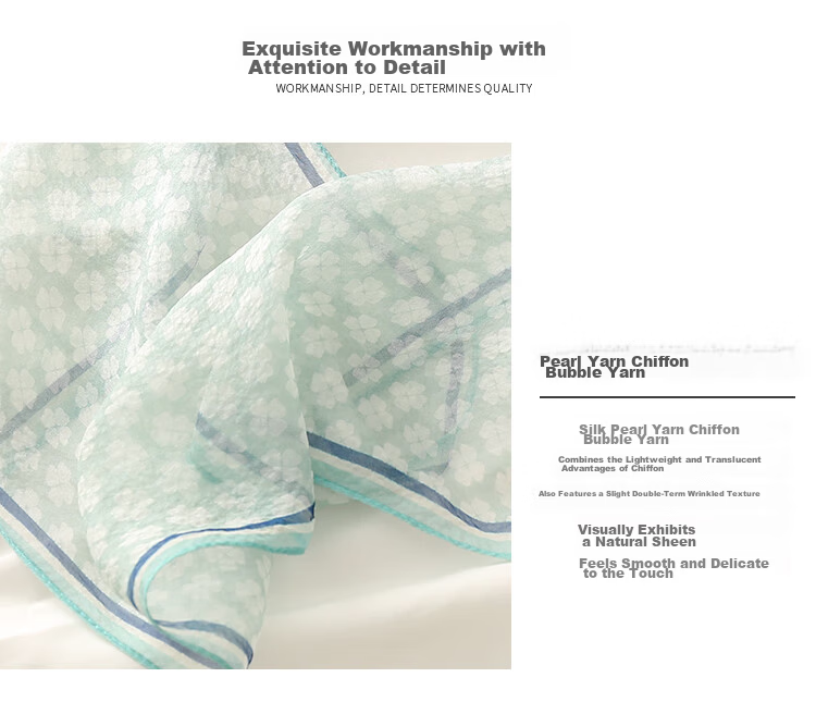 Shanghai Story Women's Summer Printed Silk Scarf 100% Mulberry Silk Neck Scarf Commuter Gift for Girlfriend Valentine's Day 3