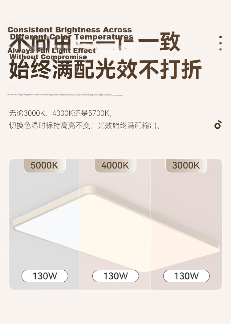 Haishibao Bright Light Full Spectrum Eye Protection Smart Ultra-thin Seamless Ceiling Lamp Minimalist Living Room Main Light All-inclusive 24