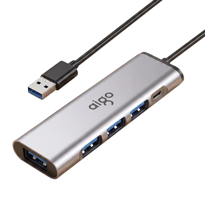 Aigo USB Hub Adapter 3.0 Converter Laptop Docking Station USB Extension Cable Computer Expansion Dock H02-3.0 Metal 1.5M