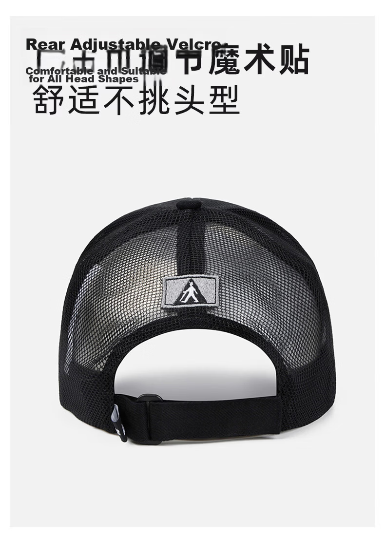 Zulijian Summer Mesh Sunshade Cap Unisex Baseball Cap Duckbill Hat Sports Hiking Hat Men’s Sun Hat Black 3