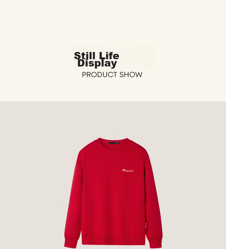 HLAHLA Men's Spring Sweatshirt 2026 New Year Success Fashionable Round Neck Long Sleeve 7