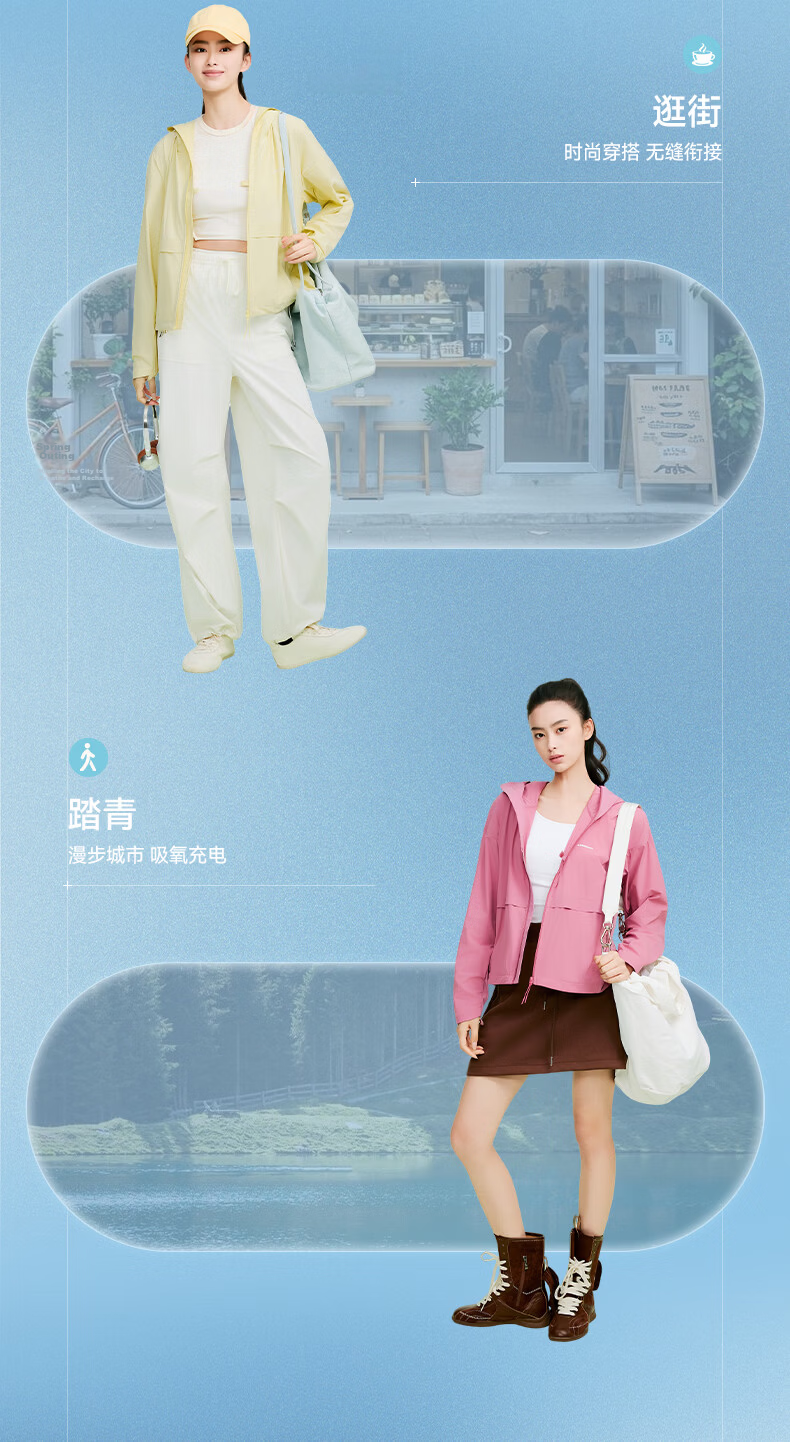 Meilicheng Women's Sun Protection Jacket Loose Slim Fashion Versatile Tech Sunproof Hooded Coat M651WFS011 11