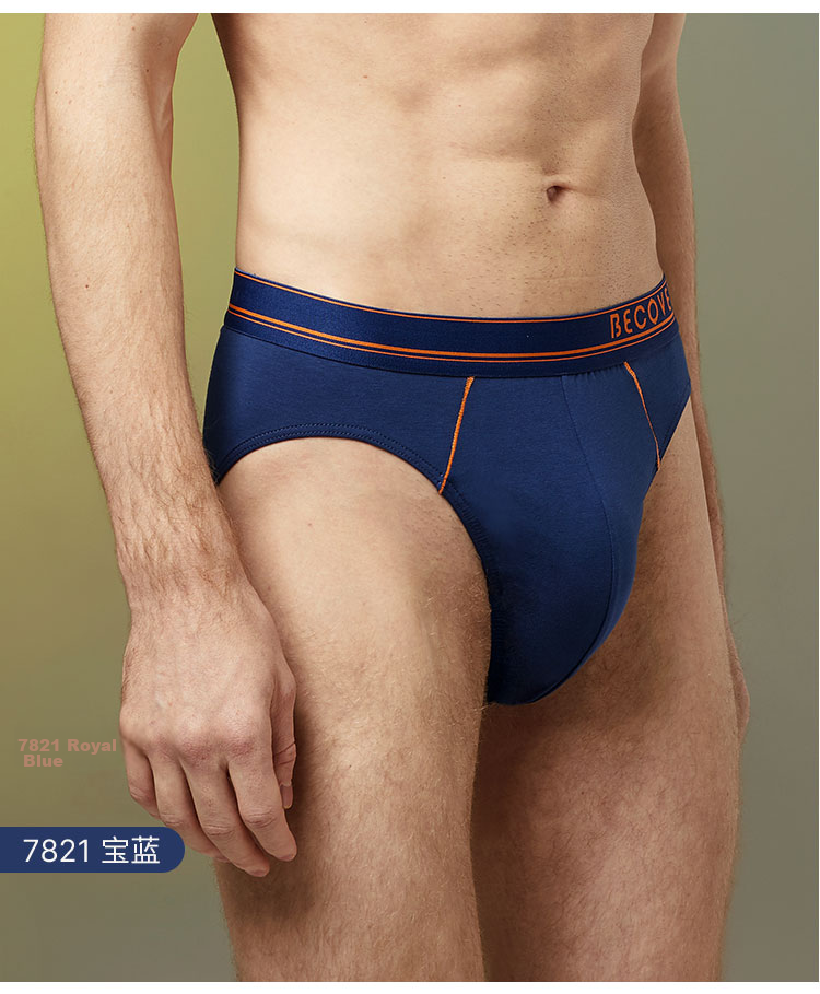 Schiesser Men's Briefs Combed Cotton Becover Series Breathable Mid-Rise Solid Color 2-Pack 15