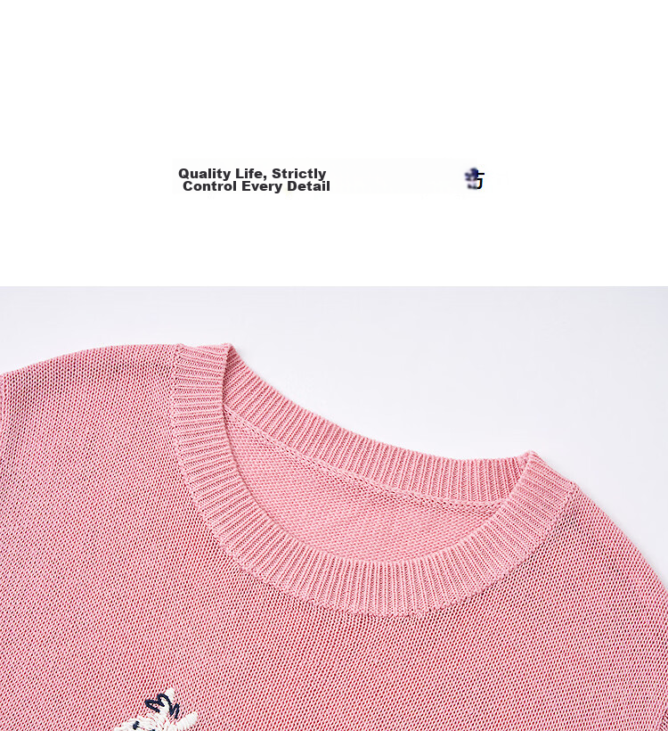 Demana Linen Lyocell Blend Spring Cute Colorblock Embroidered Slimming Short Sleeve Knit Sweater for Women 15