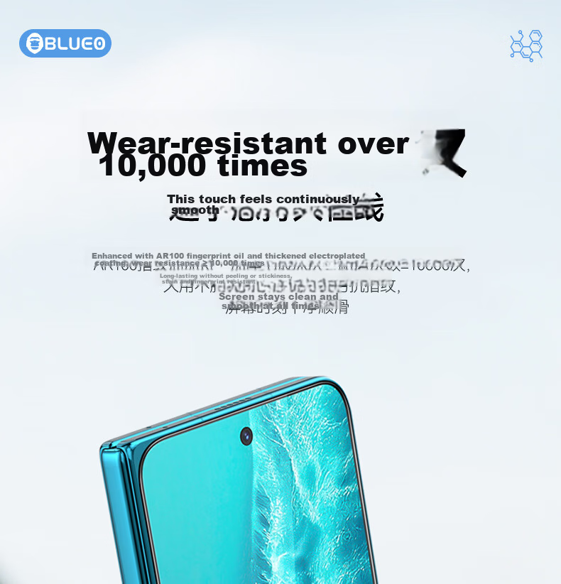BLUEO Original Clear+ New Space Capsule Screen Protector for VIVO X300 Ultra - Anti-Static, Shockproof, Dust-Free Tempered Glass Film 10