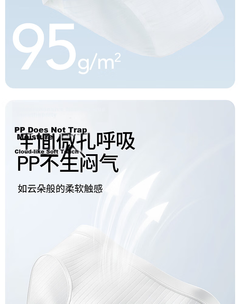 MINISO 4-Pack High Elastic Cloud Women's Travel Disposable Underwear L Size 12