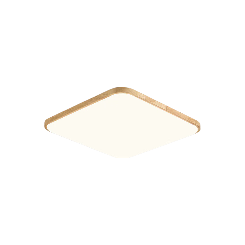 NVC LED Ceiling Light Chinese Style Wood Art Study Bedroom Square Smart High CRI Full Spectrum