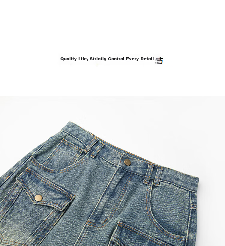 Demana [Cloud Oxygen Cotton Series] Summer Retro Washed Pocket A-Line Slim Denim Skirt for Women High-End Feel 12