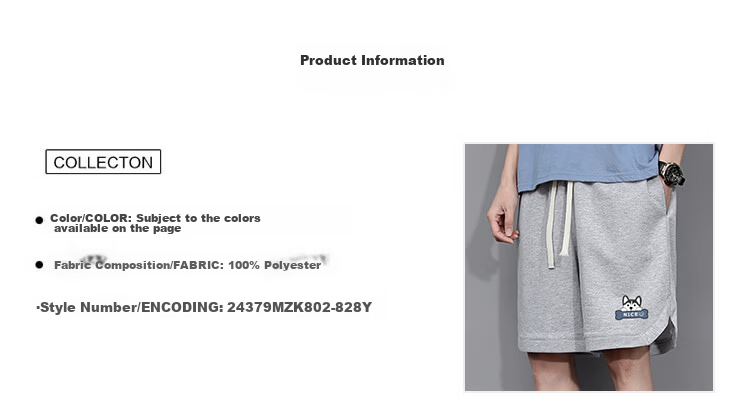 Cotton Casual Men's Summer Shorts Loose Fit Plus Size Five-Point Pants Gray 67; M 17
