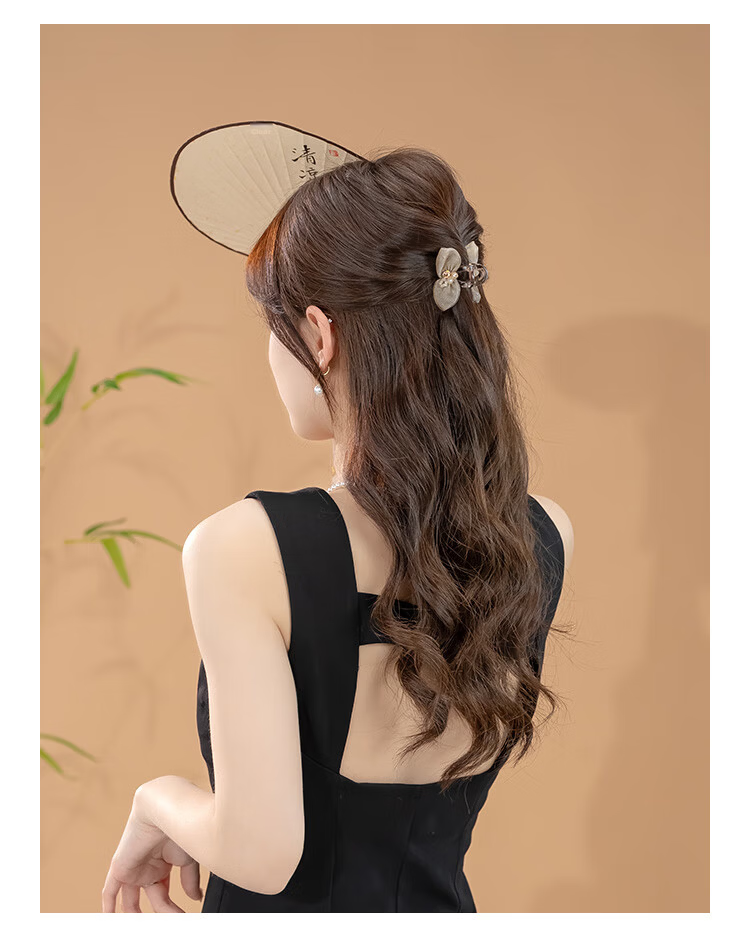 CHIMERA Mesh Half-Up Hair Claw Clip Gentle Atmosphere Bowknot Shark Clip Birthday Gift for Women 6