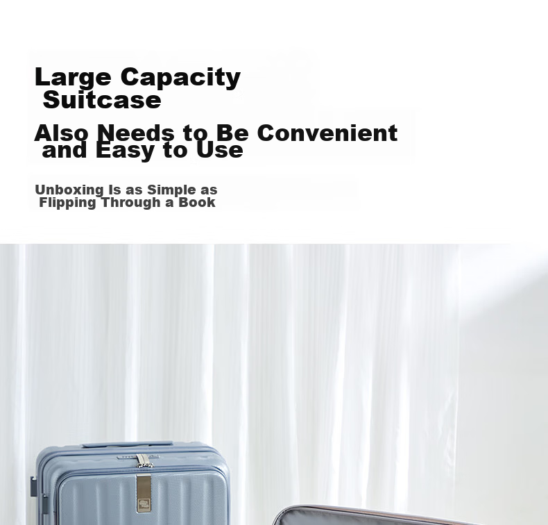 Hanke Expandable Luggage Women Trolley Large Capacity Men Carry-On Suitcase 20 Inch Ivory White Side Opening 5