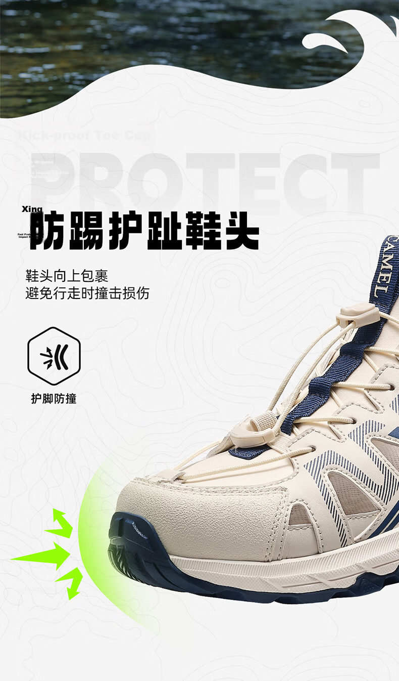 CAMEL Summer Breathable Outdoor Casual Sports Sandals for Men G16M076011 Black Size 40 6