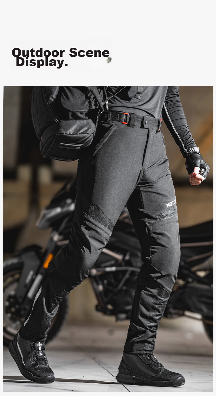 MOTOWOLF Summer Motorcycle Riding Pants Men Breathable Casual Biker Protective Riding Gear Four-Season Racing Pants 10