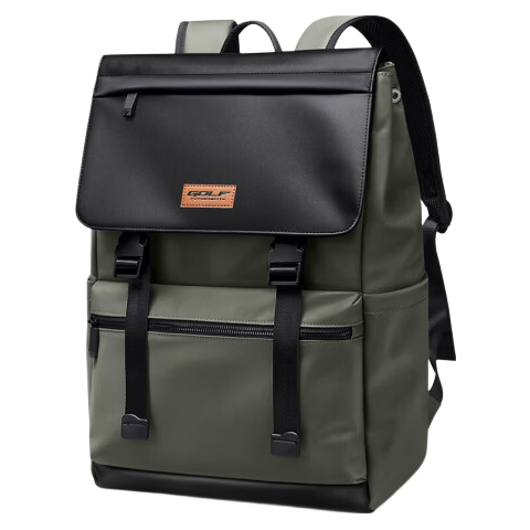 GOLF Backpack for Men And Women, Travel Laptop Bag 15.6/16 Inch, Student Bookbag with Flip Cover, Contrasting Colors, Business Trip Backpack