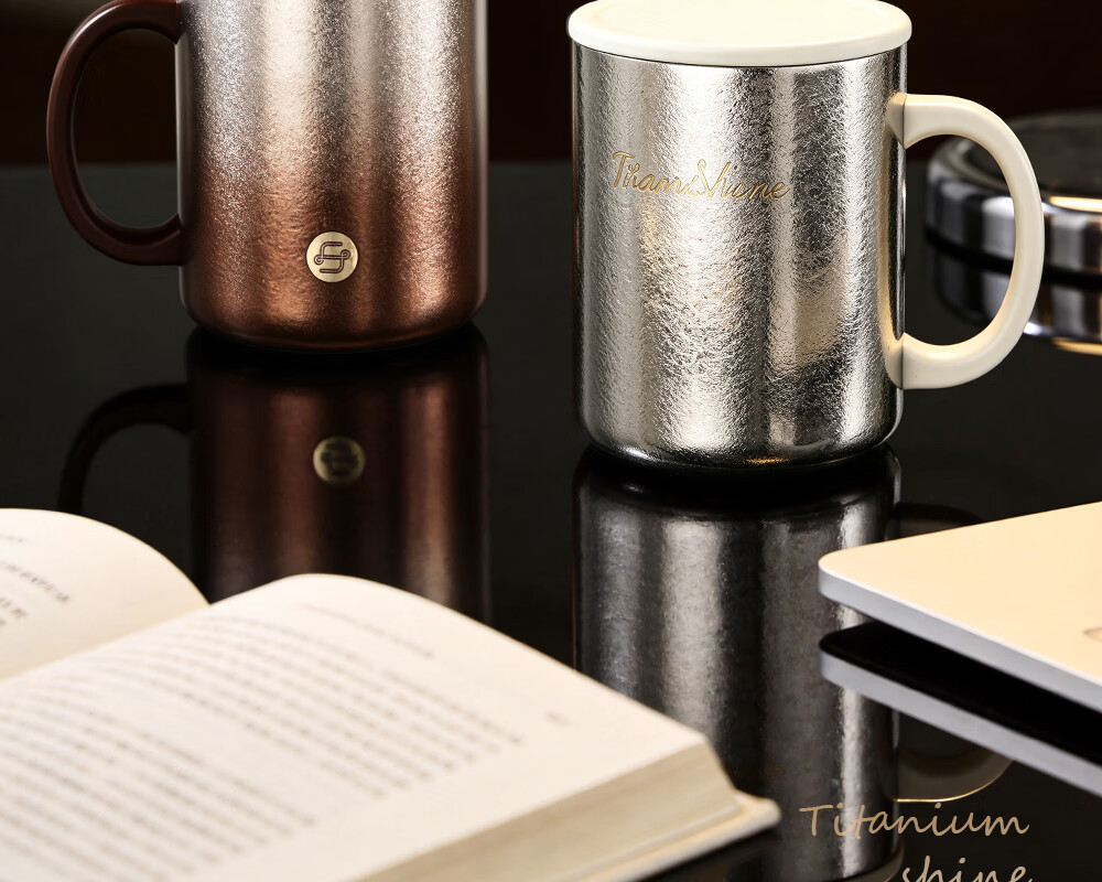 Fuguang Pure Titanium Insulated Mug Unisex High-Value Tea Cup Large Capacity Coffee Water Cup Custom Gift Box Set 2