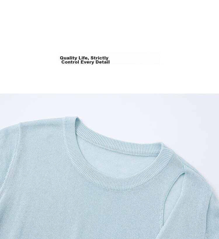 Demana [with Linen Lyocell] Summer Elegant Asymmetric Design Adjustable Tie Slim Knit Top for Women Premium 15