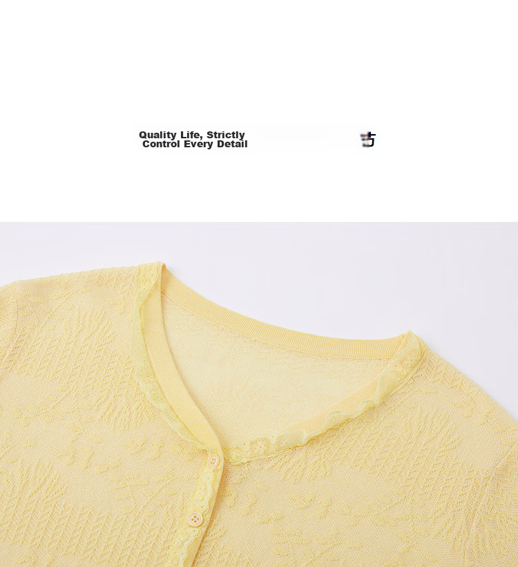 Demana Cotton Acetate Blend Spring National Style New Chinese V-Neck Jacquard Slim Fit Stretch Women's Knit Sweater 15
