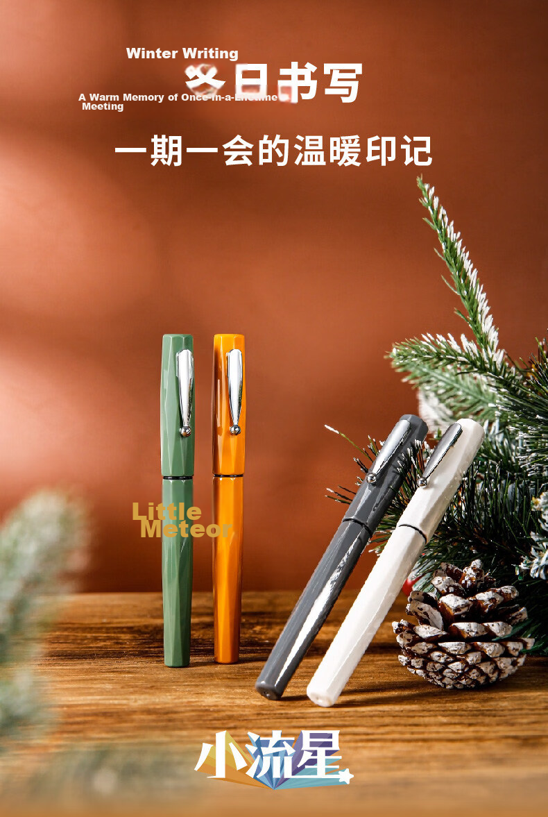PLATINUM Lucky Stone Series Calligraphy Fountain Pen Small Meteor Entry-Level Refillable Ink Cartridge Converter Hard Pen Calligraphy 2