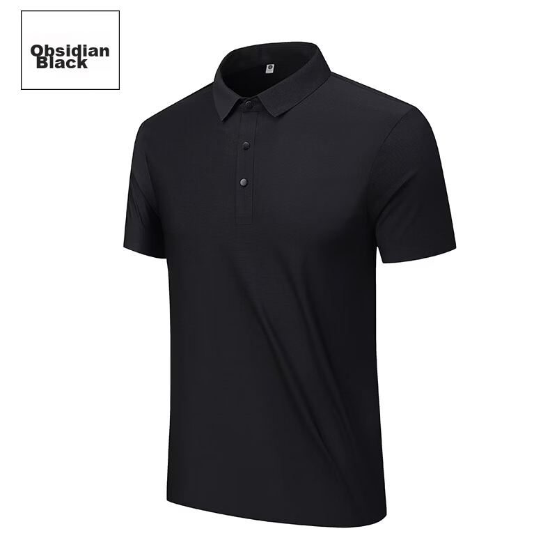 Jeanswest Men's Short Sleeve Polo Shirt Summer Thin Ice Silk Breathable Quick-Dry Casual Business Commuter Top 12