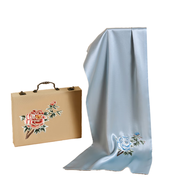 Hangsilu Silk Scarf, Women's Mulberry Silk Shawl, High-End Birthday Gift, Holiday Present for Mom And Elders
