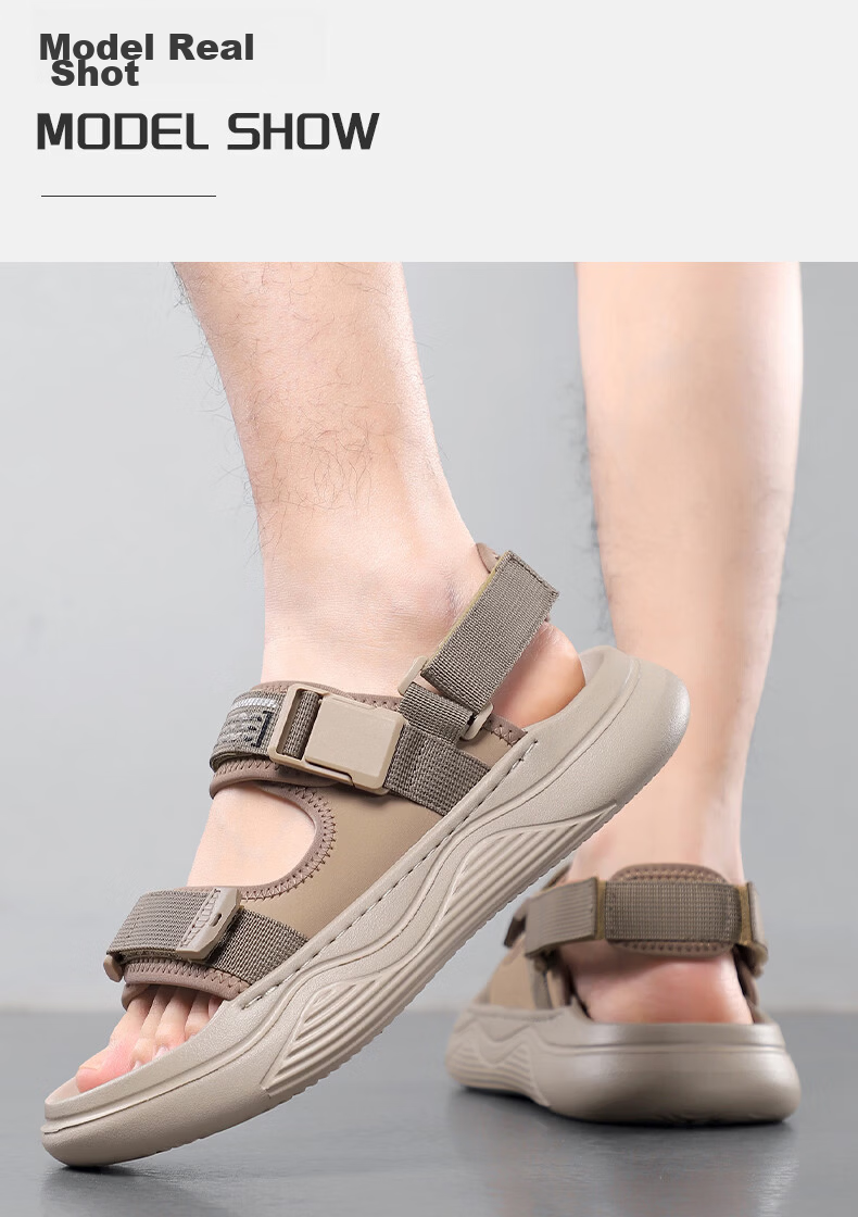 MEXICAN Spring Summer New Breathable Men's Sandals Lightweight Versatile Outdoor Sports Casual Shoes Black 39 10