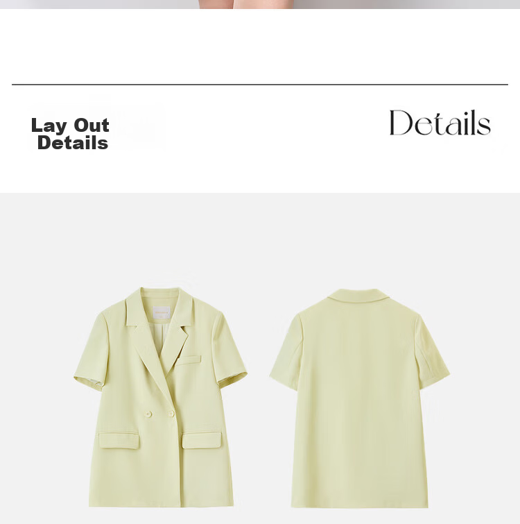 Sentubila Urban Commuter Women's Summer Slim Fit Short Sleeve Blazer and Elastic Waist Shorts Two-Piece Set 24
