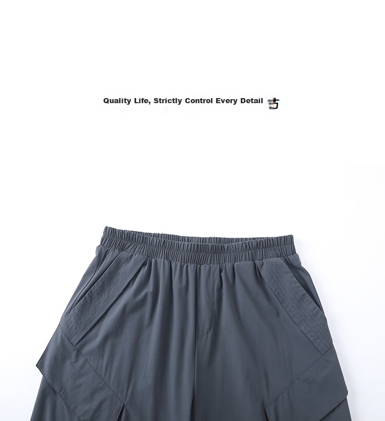 Demana Black Tech Sunscreen UPF50+ Summer Antibacterial Mite-Resistant Elastic Waist Loose Cargo Casual Pants for Women 12