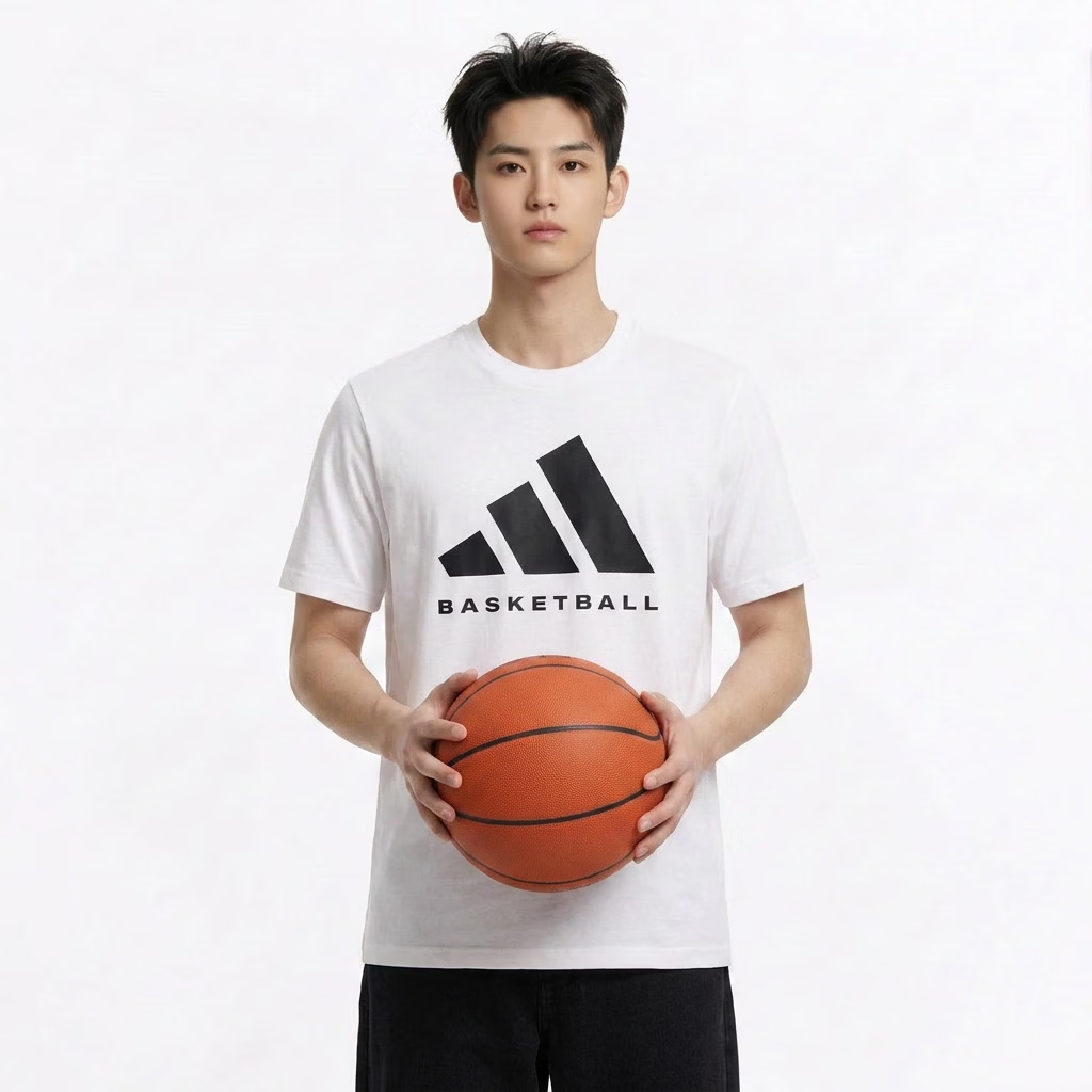 Adidas Men's Basketball Series BB FOUND TEE Short Sleeve T-Shirt KX5679 White L 3