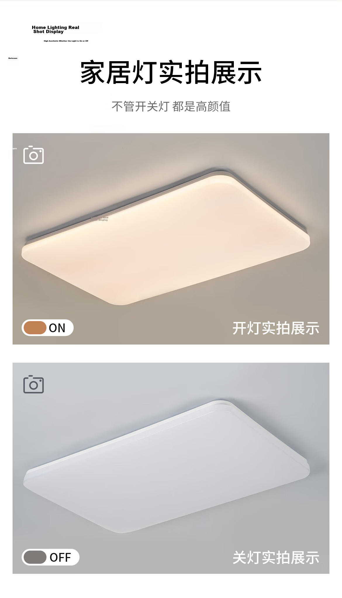 DELIXI Ceiling Light Main Lamp Living Room Full Spectrum Eye Protection Single Color Ra95 High CRI 140W 15
