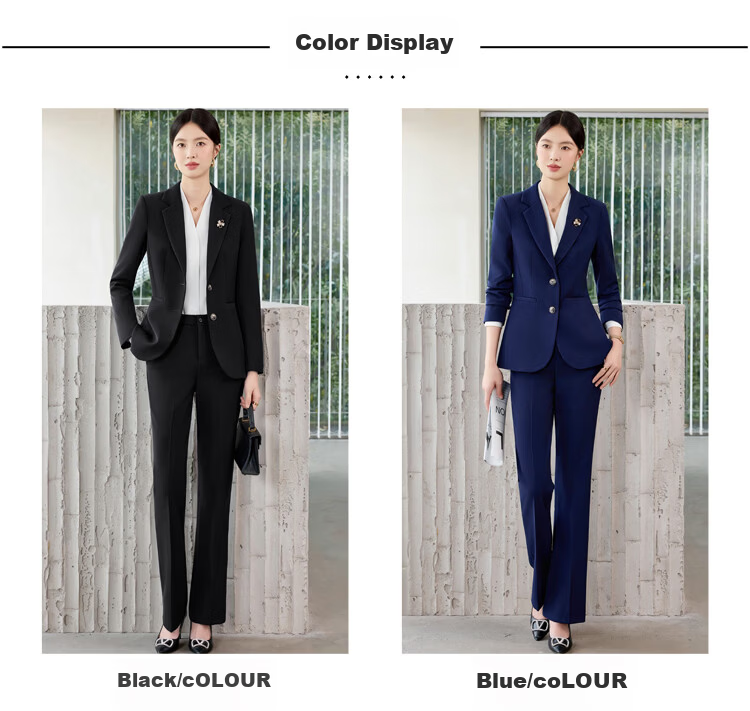 Chaoxu Wrinkle-Free Two-Button Blazer Suit Women's Professional Commuter OL Interview Formal College Workwear Jacket 8