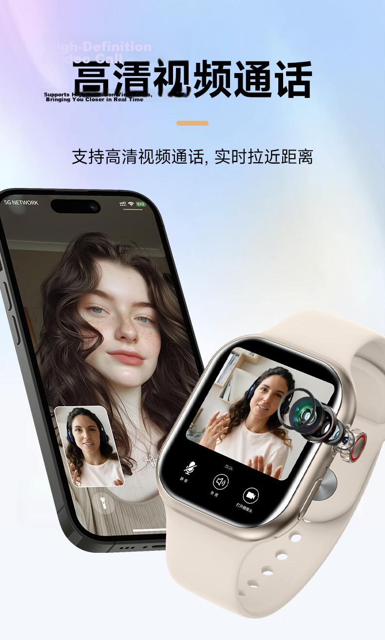 EG Honeycomb 5G Cellular Smartwatch for Adults and Students, Full Network, Waterproof, Dual Front and Rear Cameras, Video Calling, GPS Tracking, Fitness Monitoring 12