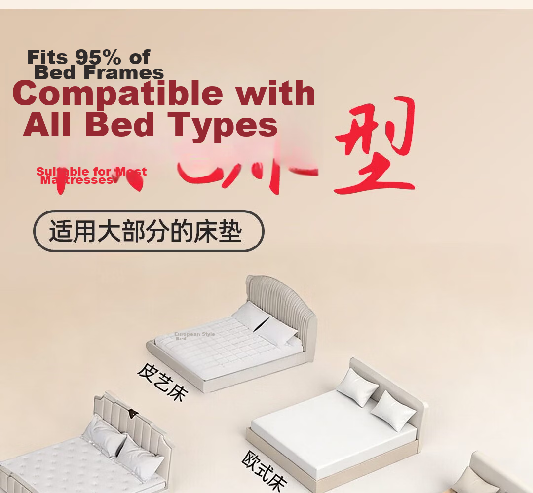 Gaorui Class A Baby and Children's Anti-Fall Mosquito Net Frame Home Bedroom 1.5x2m No-Installation Bed Rail 1.8x2m Beige Coffee 40