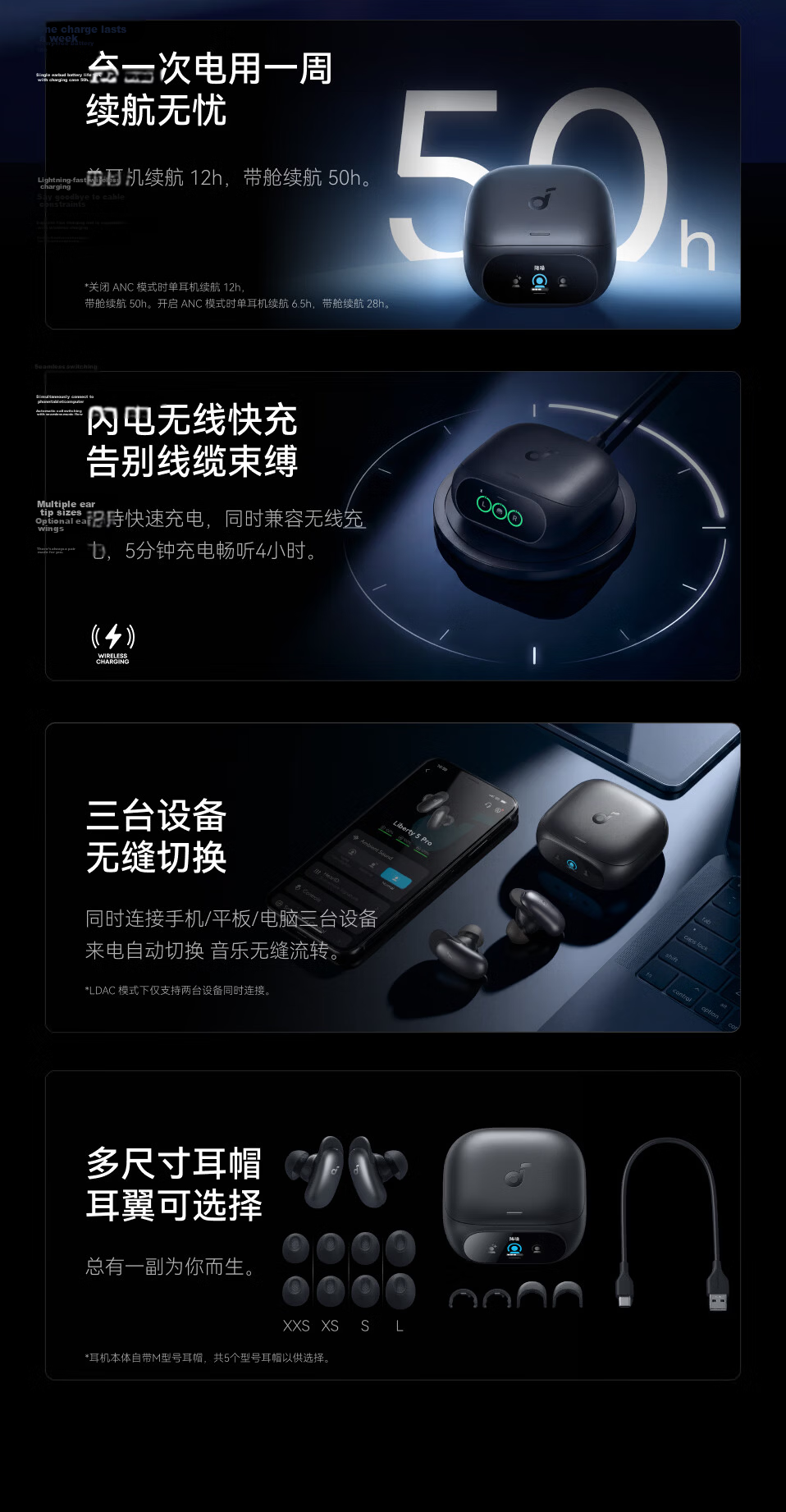 SoundCore Pro Noise Cancelling Wireless Earphones - Guinness World Record Certified, Clear Calls, AI Sound Restoration, Dolby Audio, Glacier Blue 29