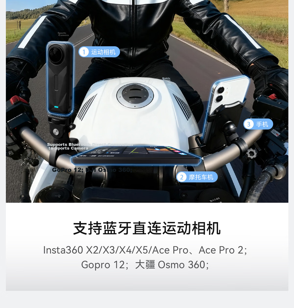 RESO RESOLITE Motorcycle Helmet Bluetooth Headset Noise-Cancelling Smart Voice Assistant 7