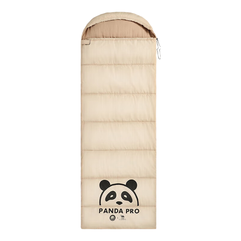 CAMEL Outdoor Camping Sleeping Bag for Adults, Portable, Adult-Size, Dirt-Proof, Warm, Thickened, Cold-Resistant [Panda Co-Branded Edition]