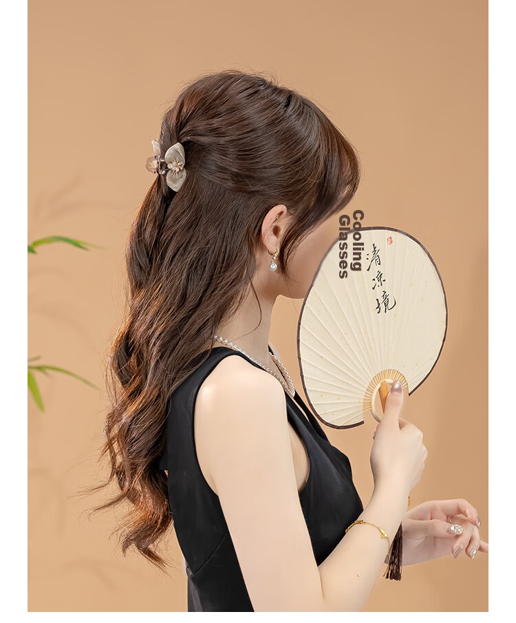 CHIMERA Mesh Half-Up Hair Claw Clip Gentle Atmosphere Bowknot Shark Clip Birthday Gift for Women 5