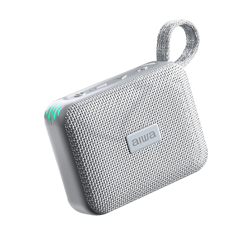 Aiwa AH-17 Waterproof MAX Bluetooth Speaker [IPX7 Waterproof] Outdoor Camping Portable Wireless Bass Subwoofer Bluetooth Ambient Light Stereo Surround Gray