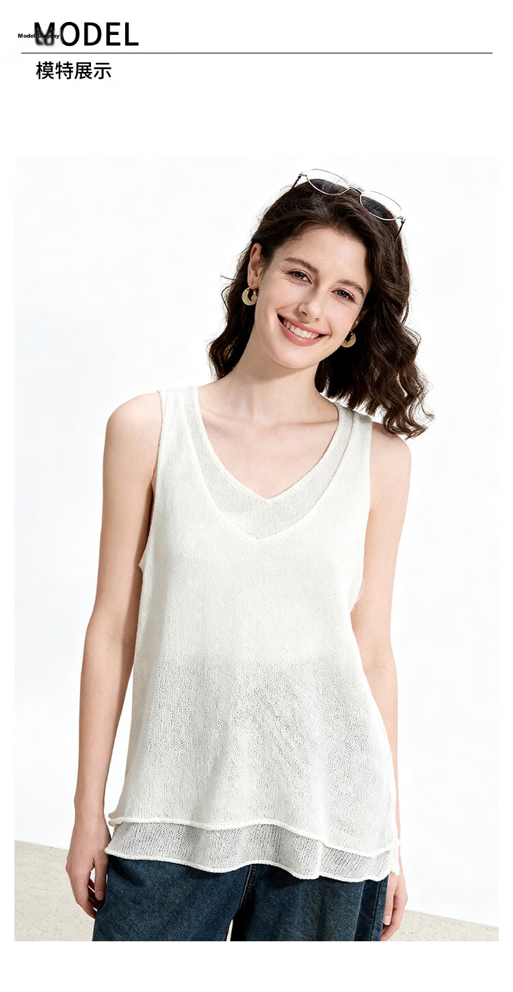 ENC Korean Style Colorblock Vest Women's Niche Strap Summer 2026 New Comfortable Breathable Simple Versatile Sleeveless Top 6
