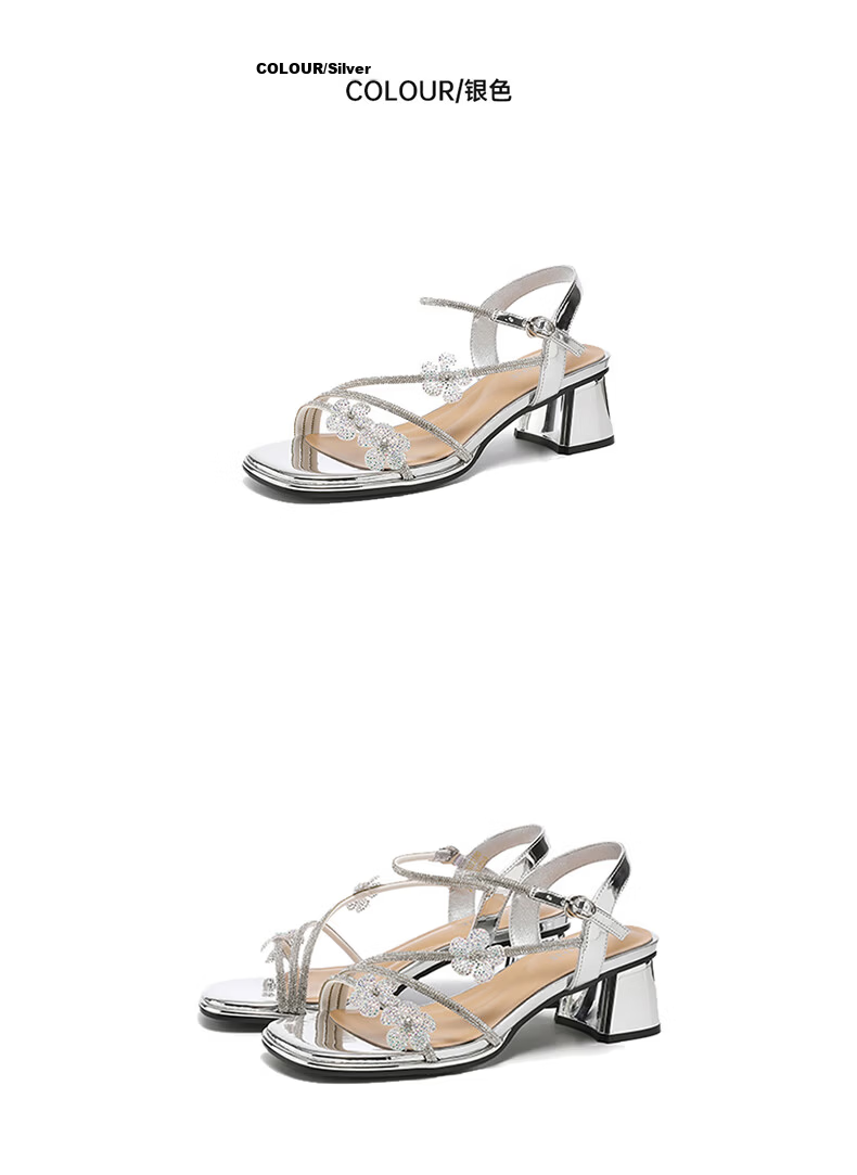 Daphne Women's Sandals Fairy Style Fashion Comfortable One-Strap Commuter Casual Lightweight Chunky Heel Height Increasing Sandals Beige Size 36 16