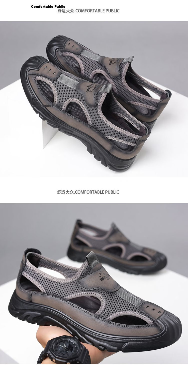 Jingzhenlianggong New Casual Sandals High-Quality Ultra-Soft Men's Breathable Sandals Wear-Resistant Non-Slip Dark Brown [Water-Resistant] Size 41 16
