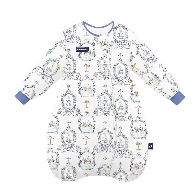 DOMIAMIA Baby Sleeping Bag All-in-One Four Seasons Universal 2-in-1 Anti-Kick Quilt Six-Layer Gauze Velvet Rabbit S 21-25℃