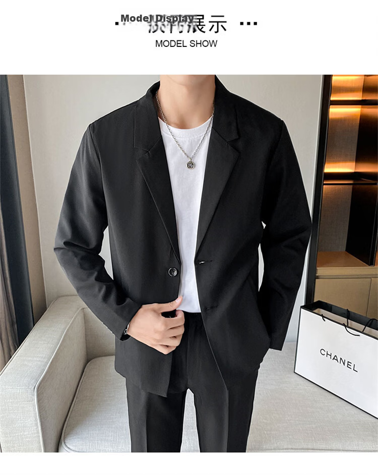 TUCANO Men's Casual Slim Fit Blazer Suit Jacket Korean Style Trendy Formal Groom Best Man Wedding Banquet 10