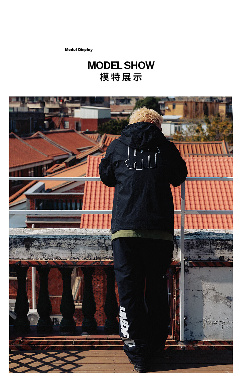 UNDEFEATED Five Stripes Official Spring New Hollow Pattern ICON Casual Jacket Off-White M 1