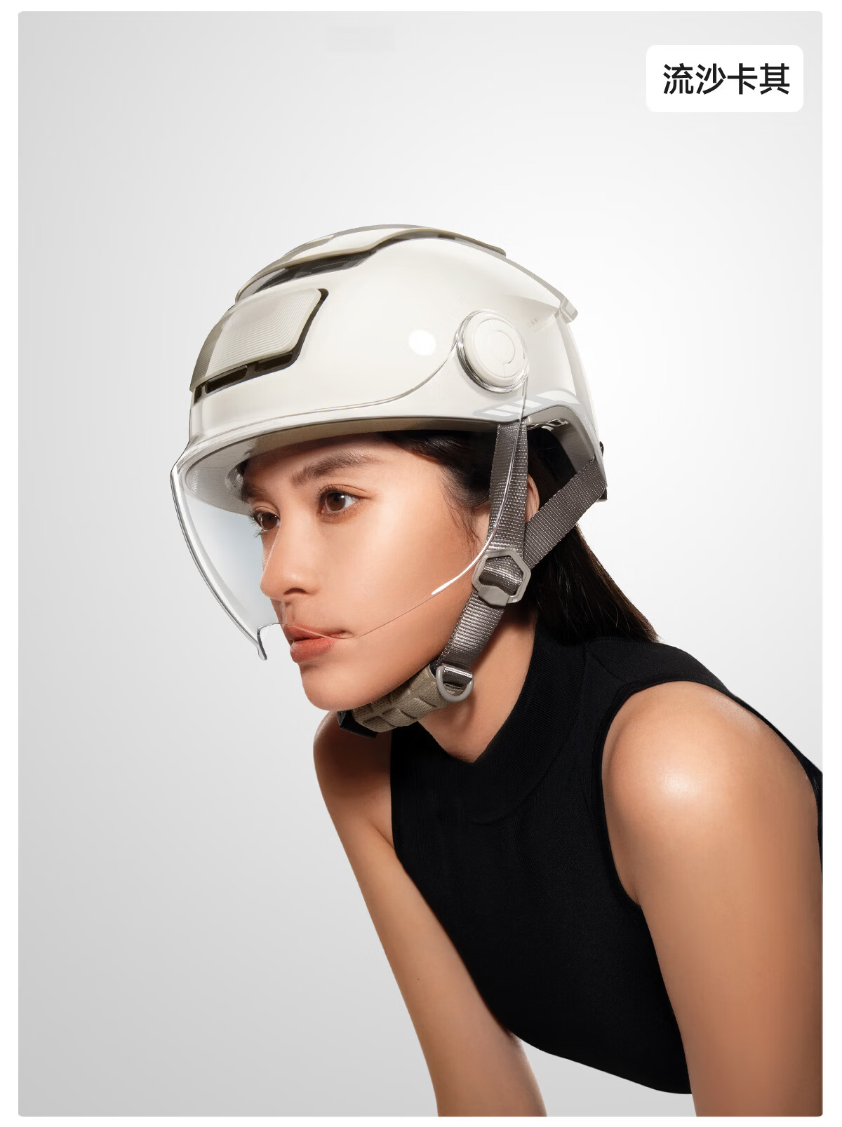 Two Little Bees 3C Certified Electric Motorcycle Helmet Unisex Summer Sun Protection Half Helmet 2026 New TK58 Safety Helmet 3.0 Lilac Purple [Photochromic Long Visor] with Helmet Lock Gift 26