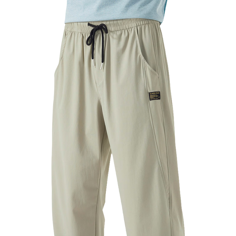 TonLion 2026 New Summer Men's Casual Jogger Pants Elastic Waist Simple Outdoor Sport Style