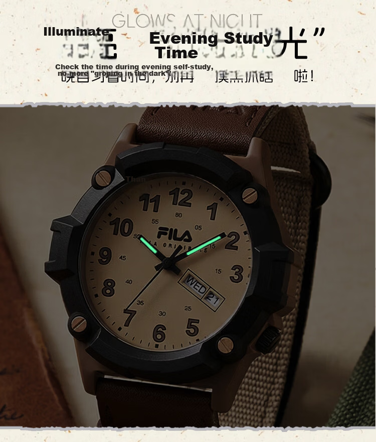 FILA Men's Watch Student Sports Watch for High School and Middle School Boys Exam Work Watch Gift for Kids 6745-002 11